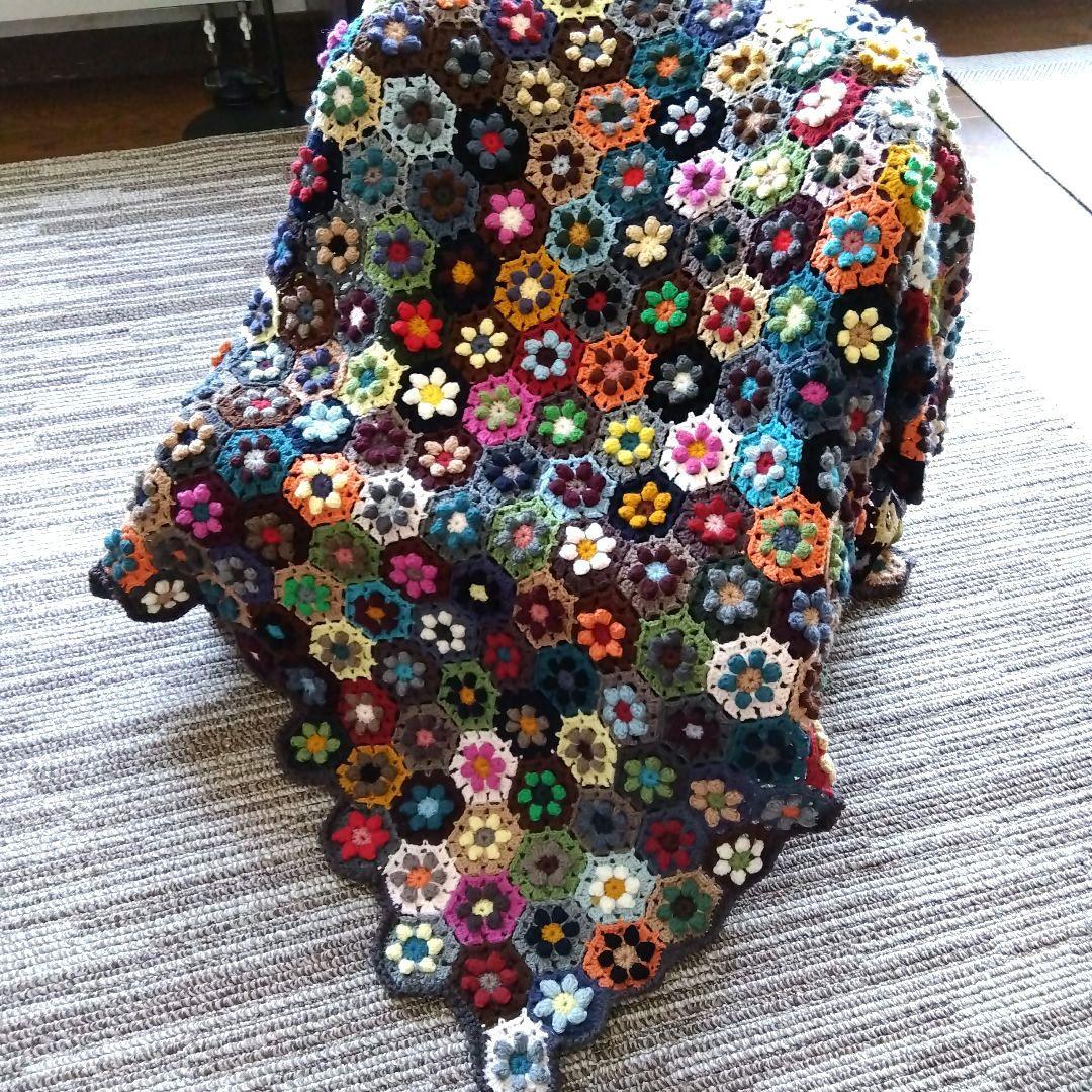 モチーフ編みブランケット　マルチカバー