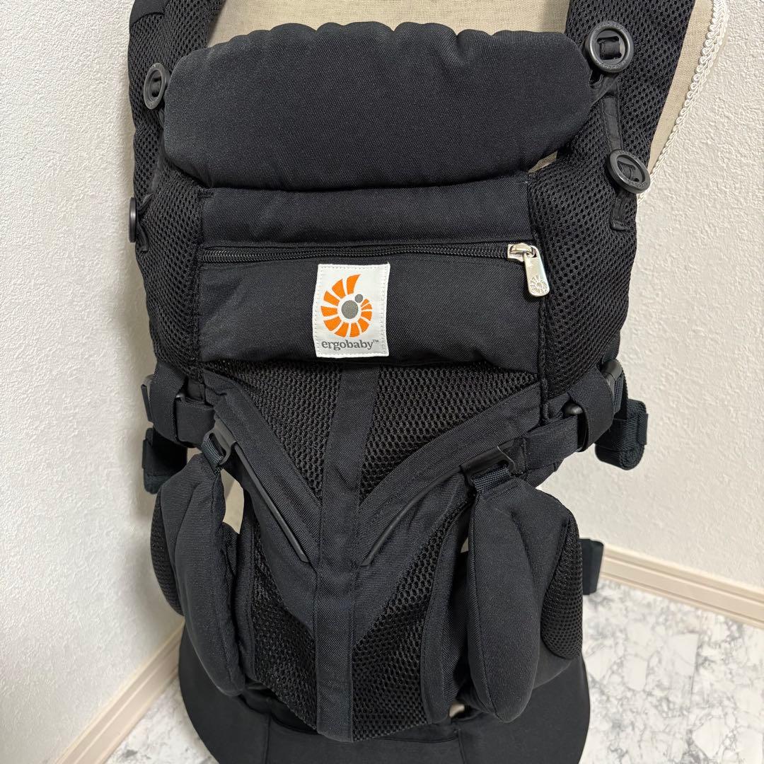 ほぼ新品‼️ケープ付き✨丸洗い済み✨エルゴ　オムニ　360 クールエアー　グレー