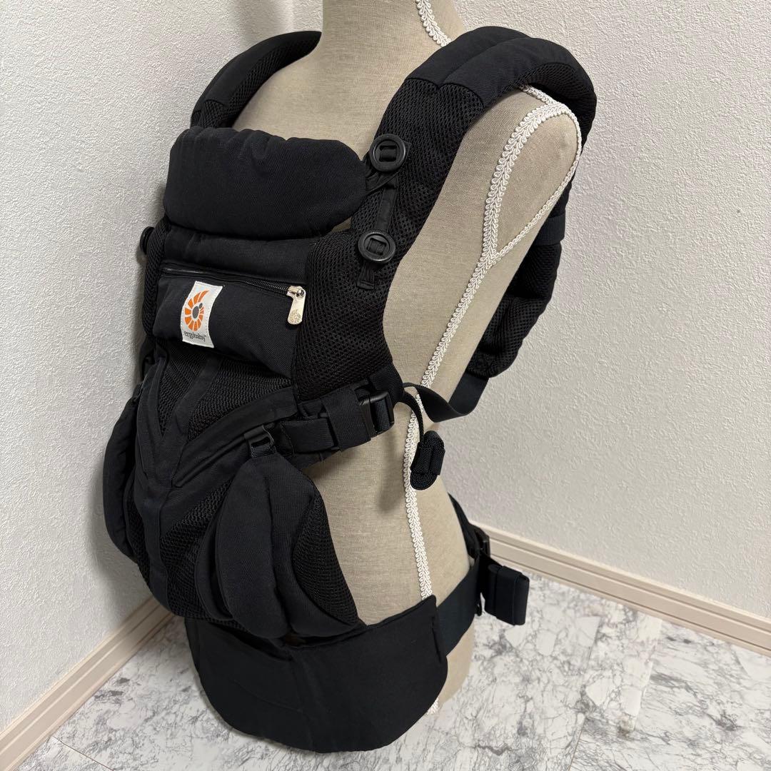 ほぼ新品‼️ケープ付き✨丸洗い済み✨エルゴ　オムニ　360 クールエアー　グレー