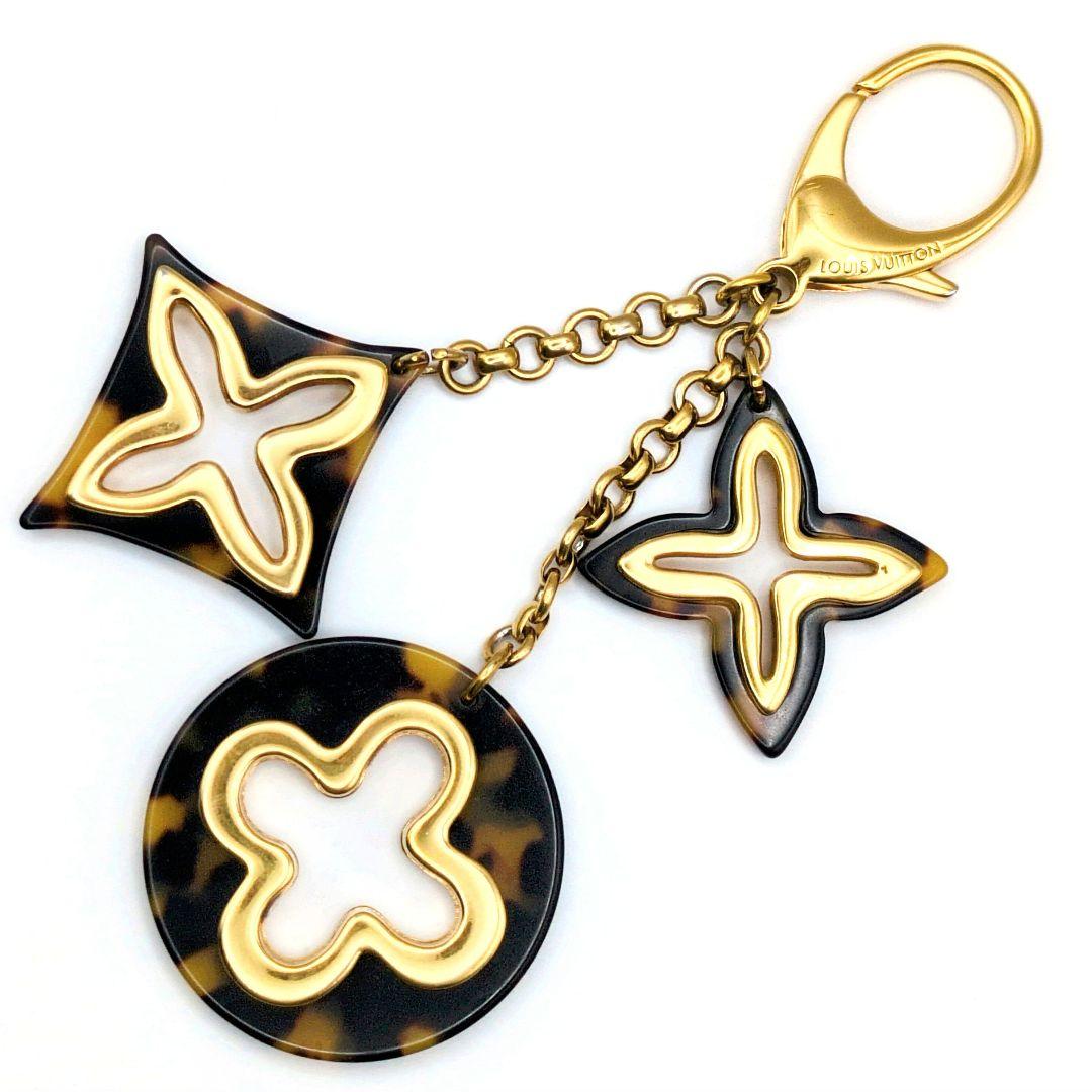美品✨ルイヴィトン ビジューサック アンソレンス フラワー べっ甲 チャーム