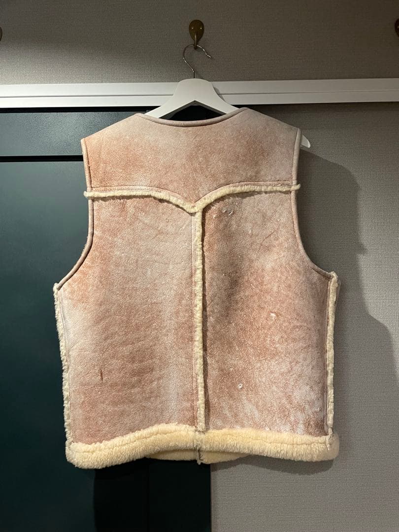 トップス 44 80s Schott N.Y.C. Mouton Leather Vest