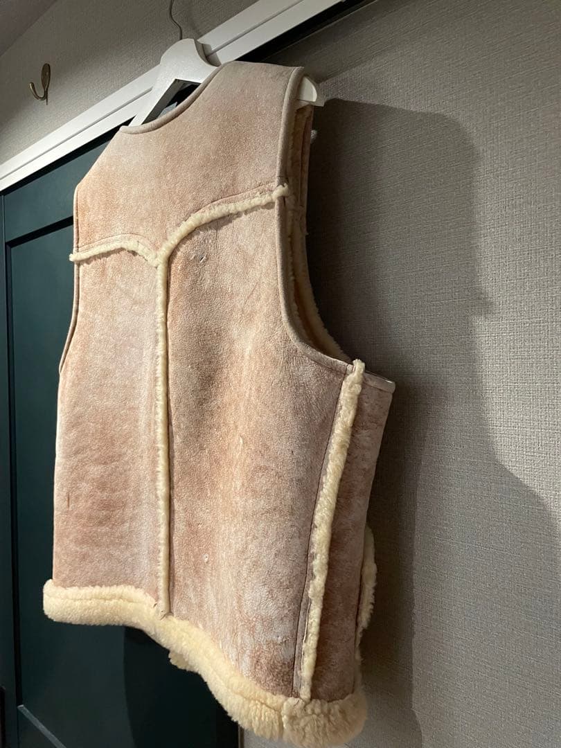 トップス 44 80s Schott N.Y.C. Mouton Leather Vest