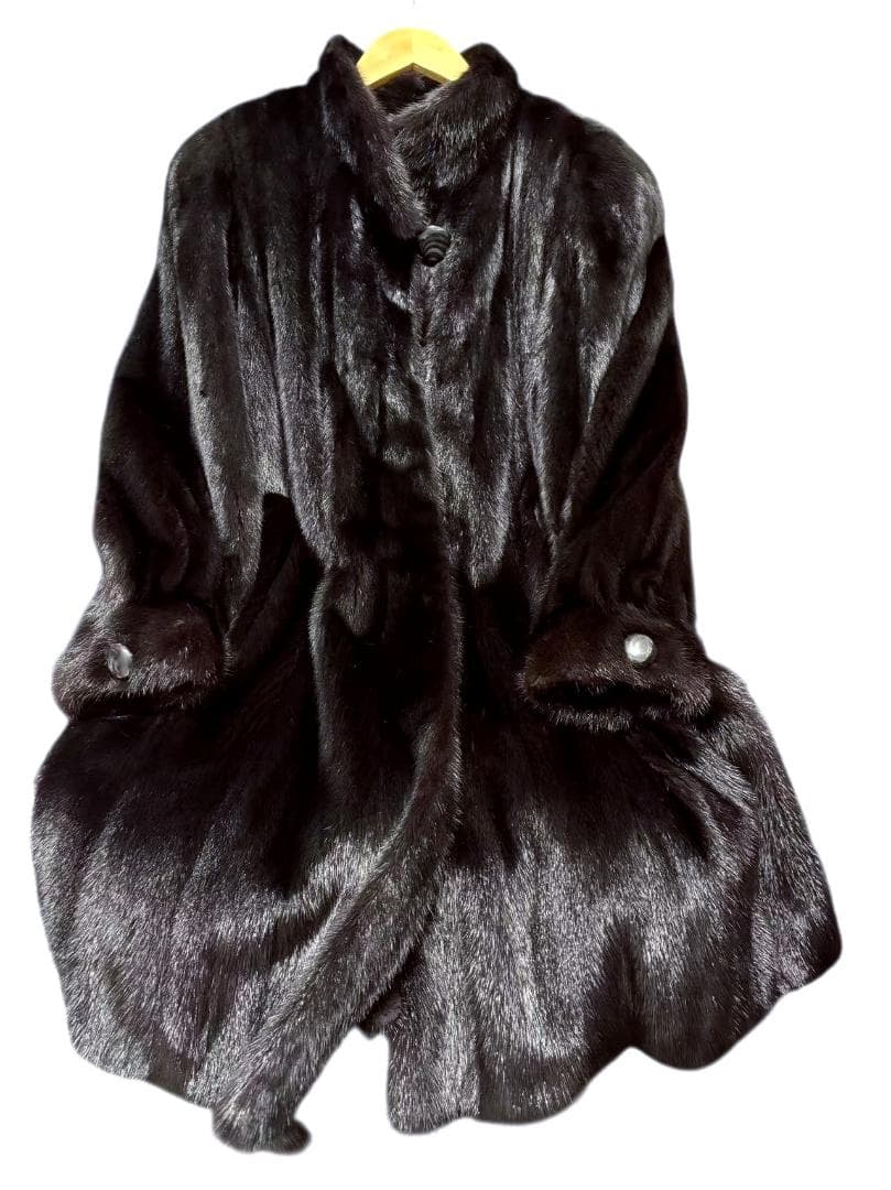 美品　MOONBAT　ミンクコート　柔らか　ロング丈　毛皮　艶◎　柔らか