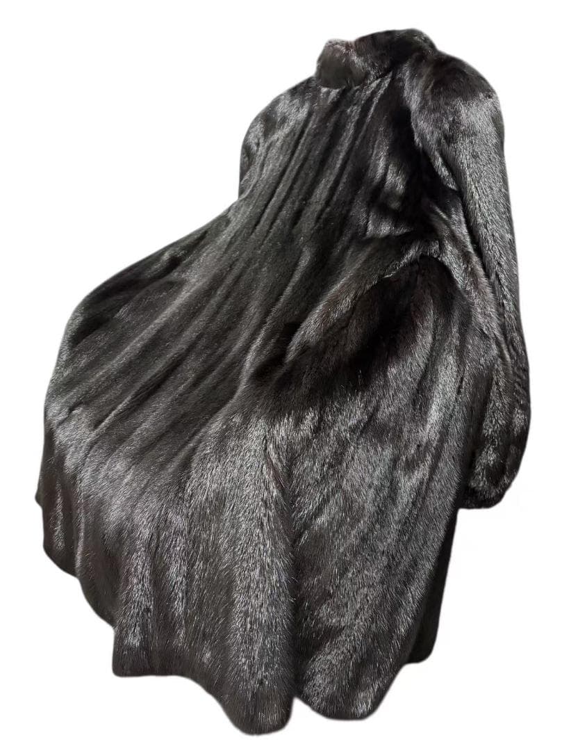 美品　MOONBAT　ミンクコート　柔らか　ロング丈　毛皮　艶◎　柔らか