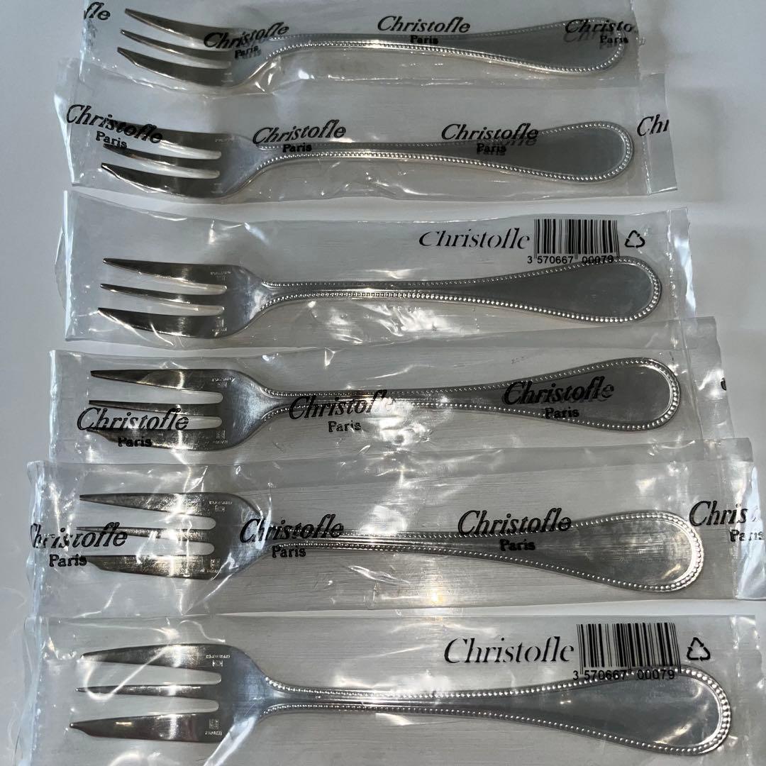 新品 Christofle クリストフルフォーク 6本セット バールシリーズ