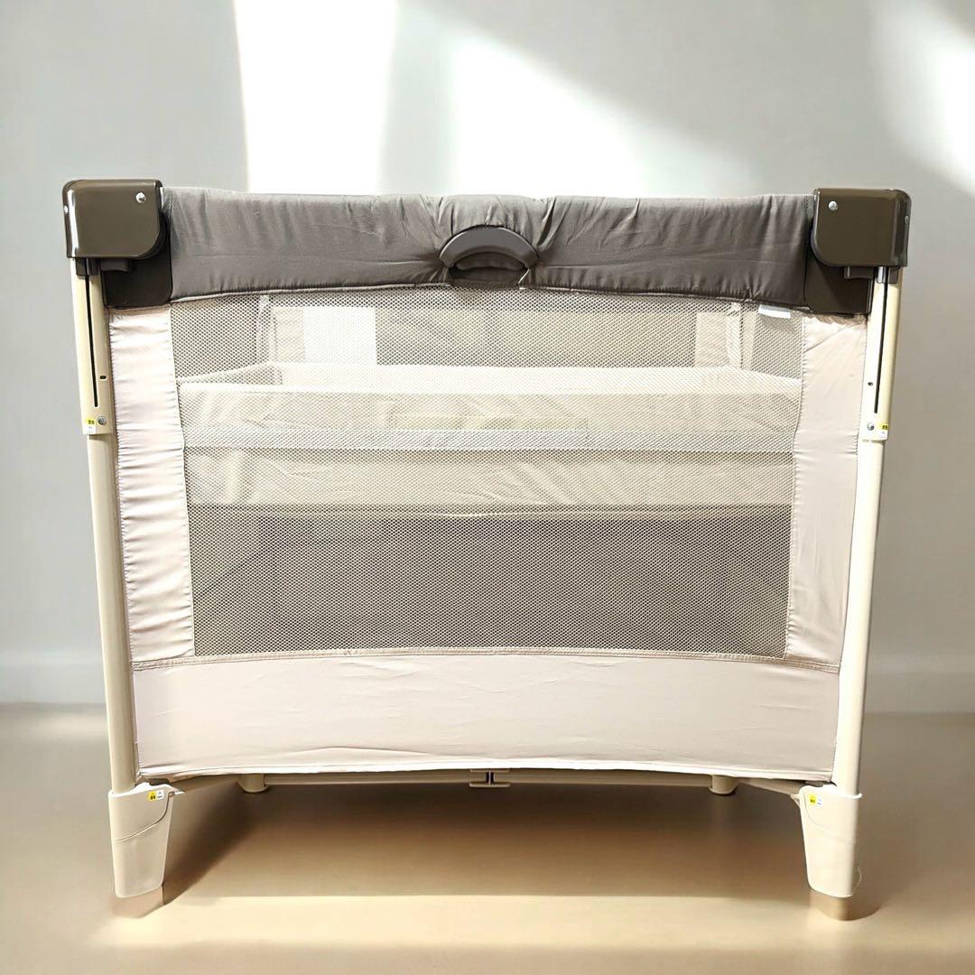 【美品】 アップリカ ココネル ベビーベッド ココア ブラウン 66041