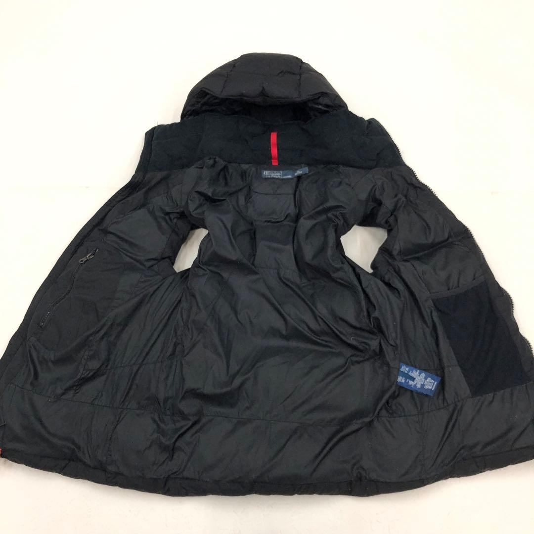 1555 ラルフローレン　ビッグポニー　肉厚ダウンベスト　フード　2way 黒