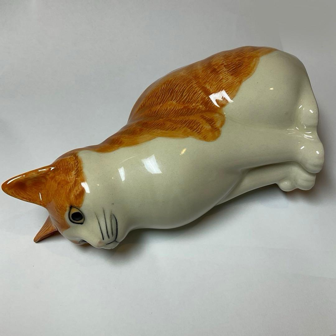 Quail ceramics 猫　陶製の貯金箱