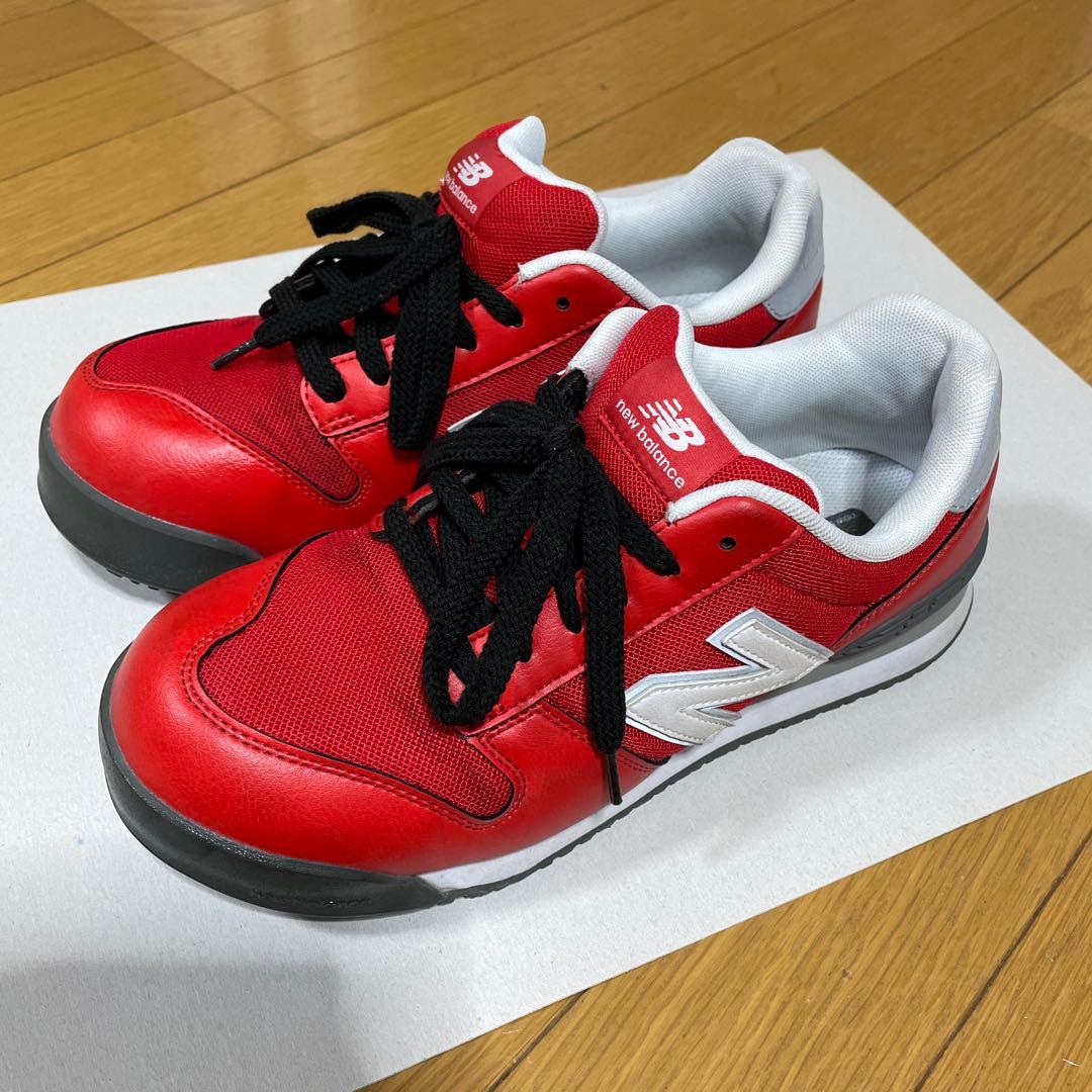 new balance 赤 スニーカー安全靴