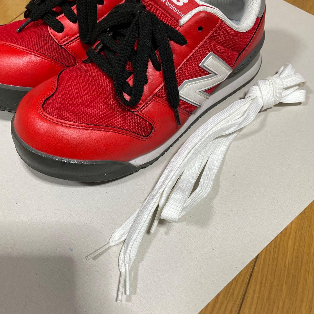 new balance 赤 スニーカー安全靴