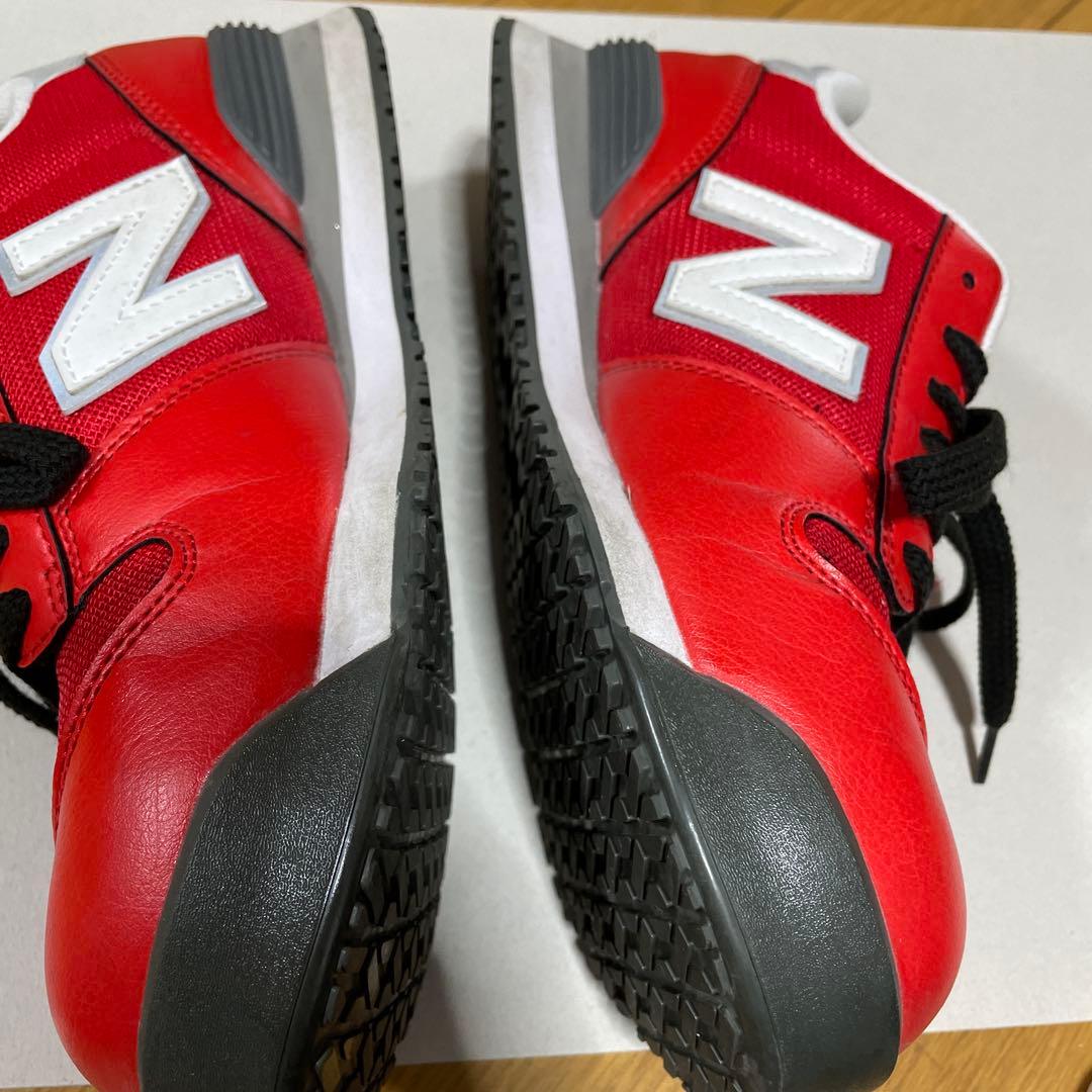 new balance 赤 スニーカー安全靴