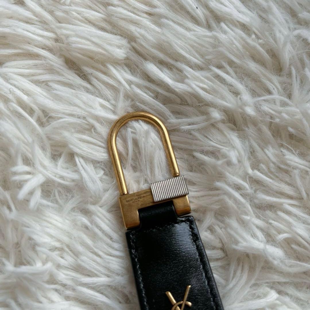 希少✨SAINT LAURENT PARIS YSLロゴレザーキーリング