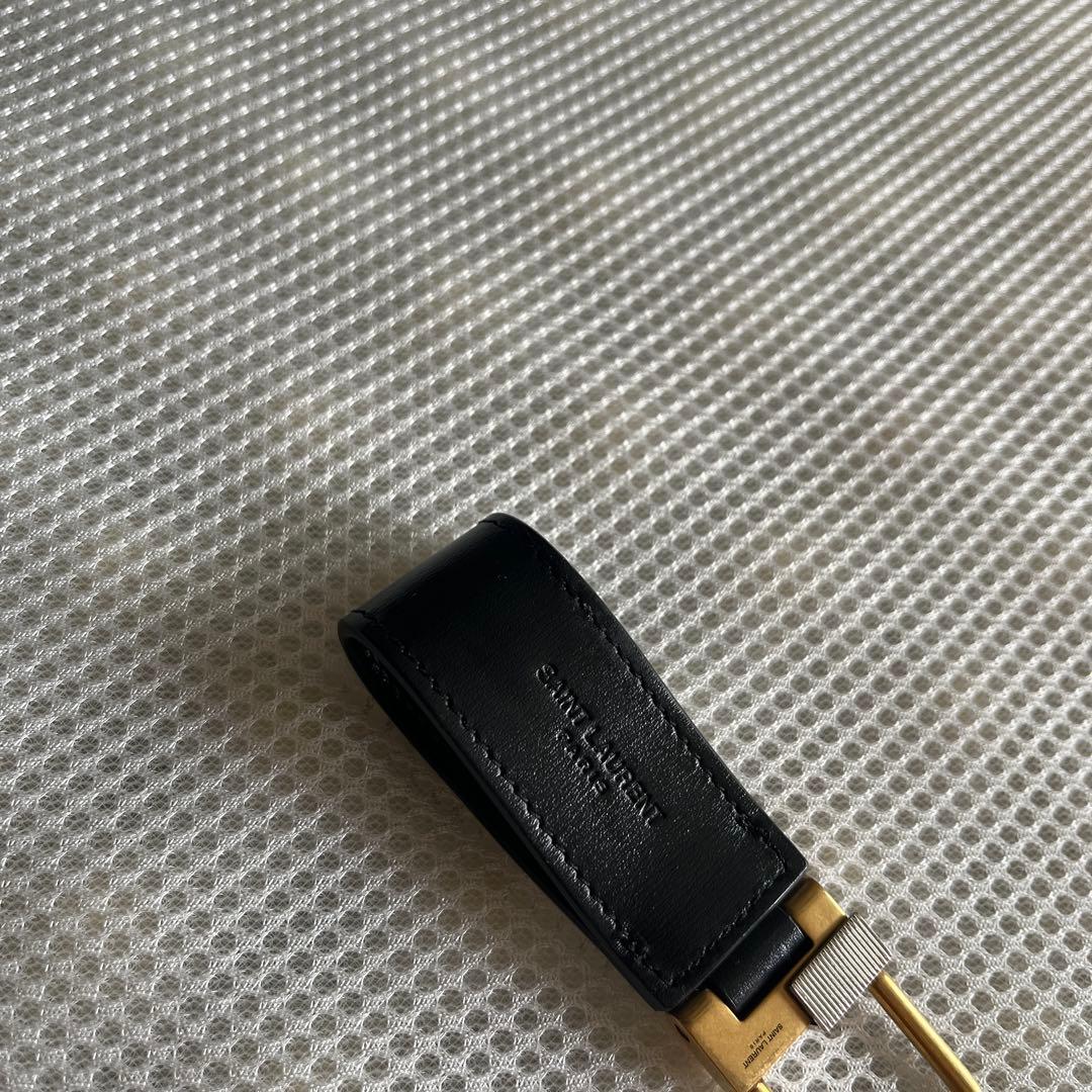 希少✨SAINT LAURENT PARIS YSLロゴレザーキーリング