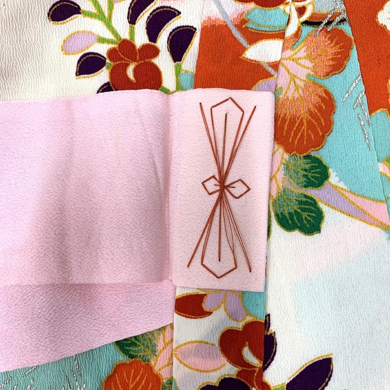 507ax13□お宮参り セミアンティーク 女児 祝い着 着物 七五三にも□美品