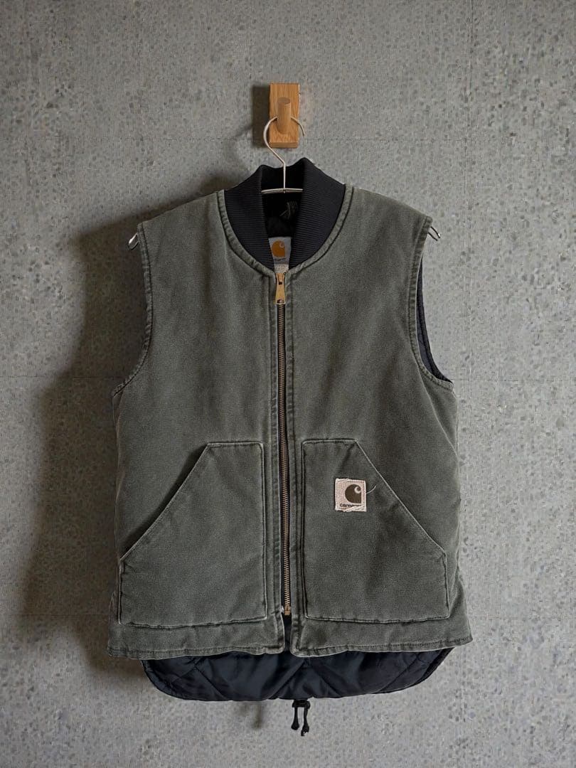 USA製 90s vintage ベスト S MOS極上フェード カーハート