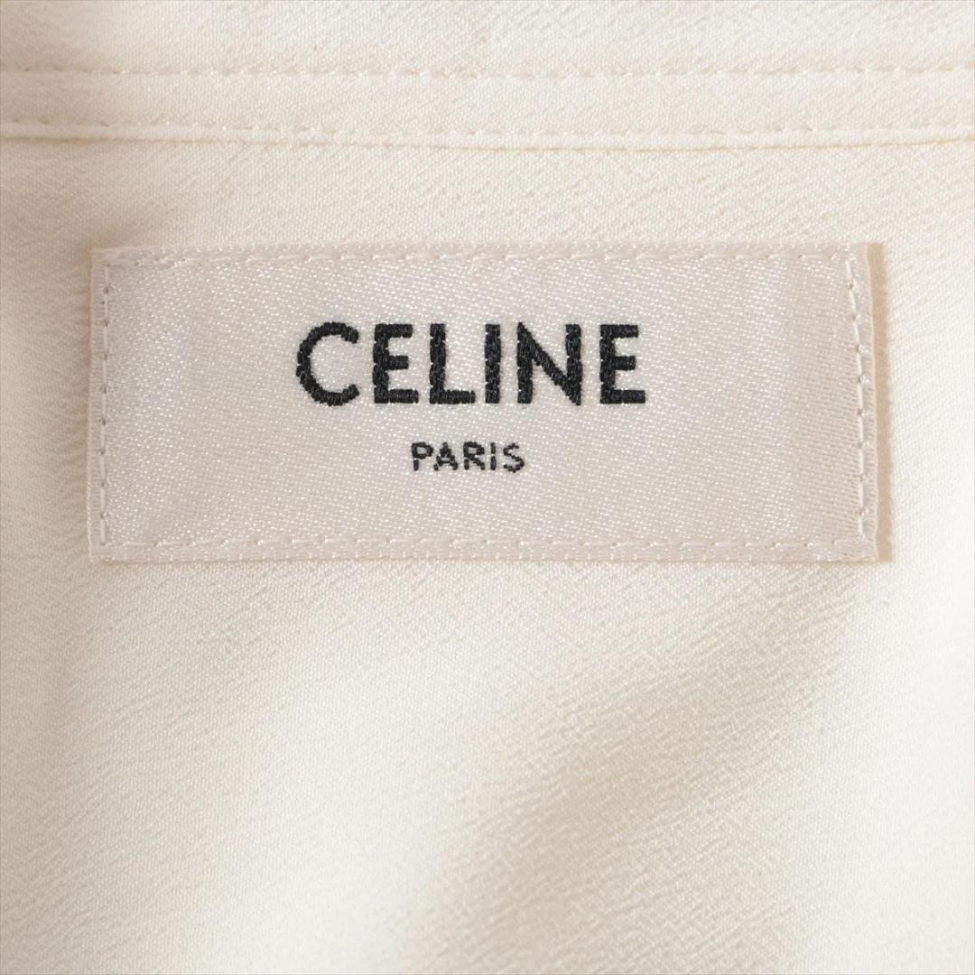 【未使用級】セリーヌ シルク×アセテート ブラウス 36 アイボリー