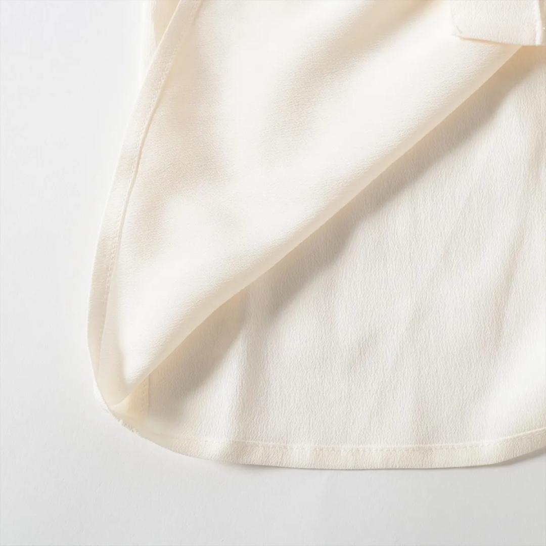 【未使用級】セリーヌ シルク×アセテート ブラウス 36 アイボリー