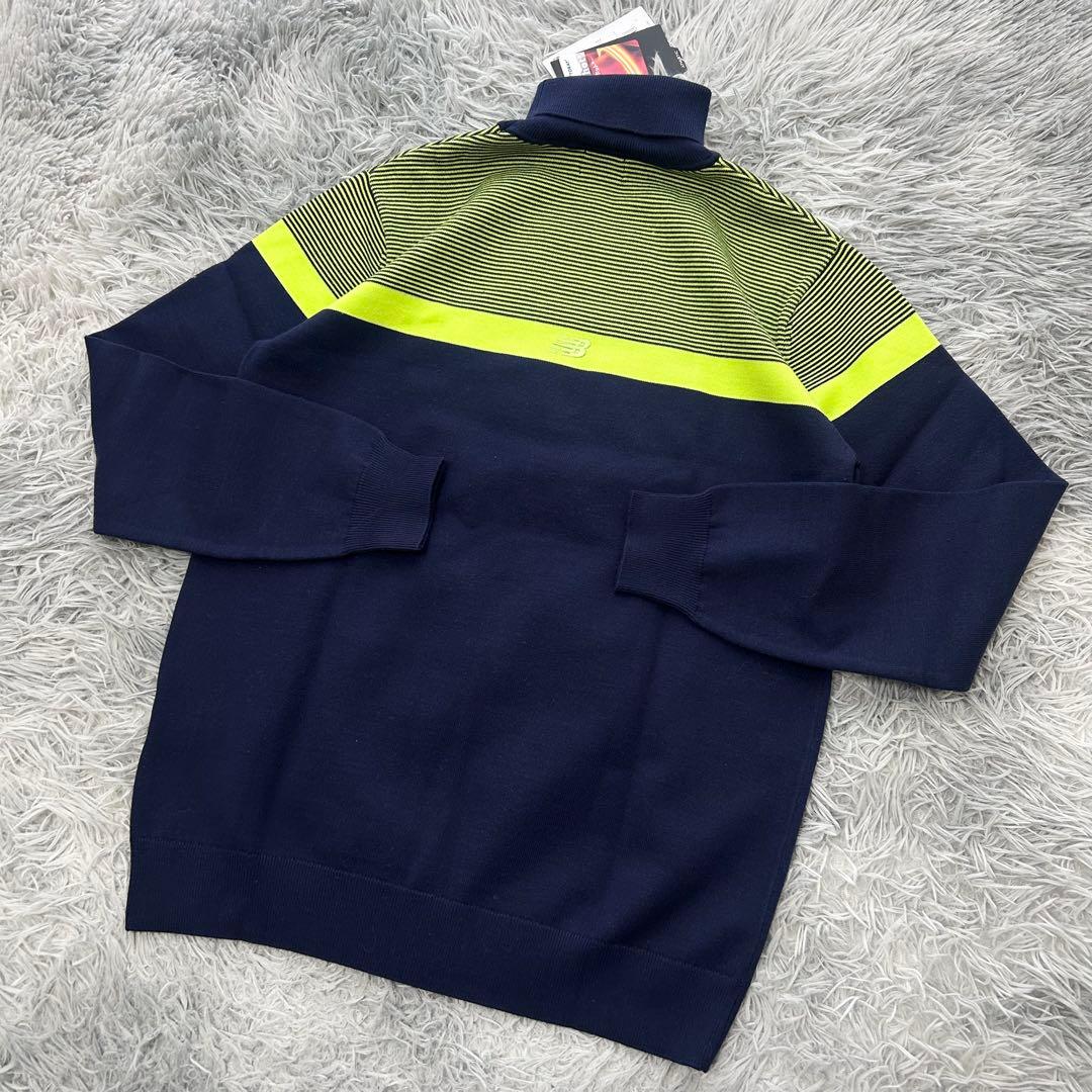 新品　ニューバランスゴルフ　ニット　セーター　タートルネック　ネイビー　サイズ5