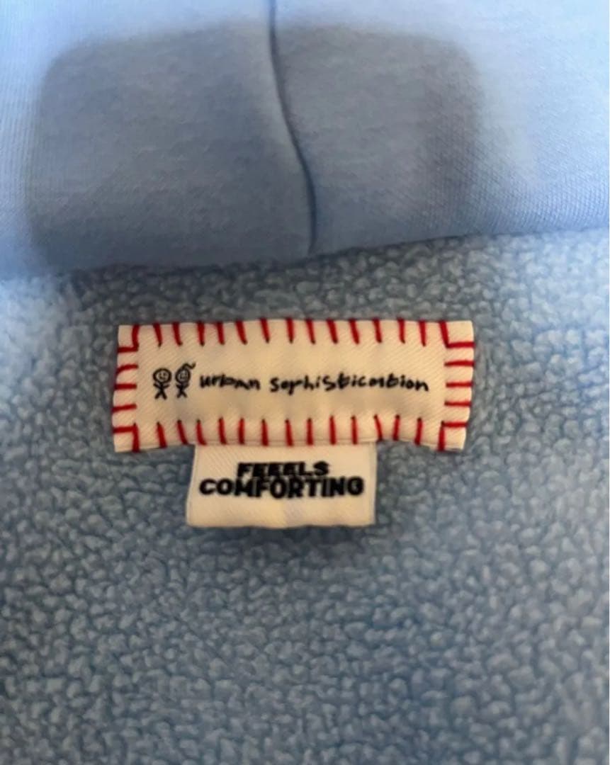 urbansophistication ライトブルー ジップアップパーカー