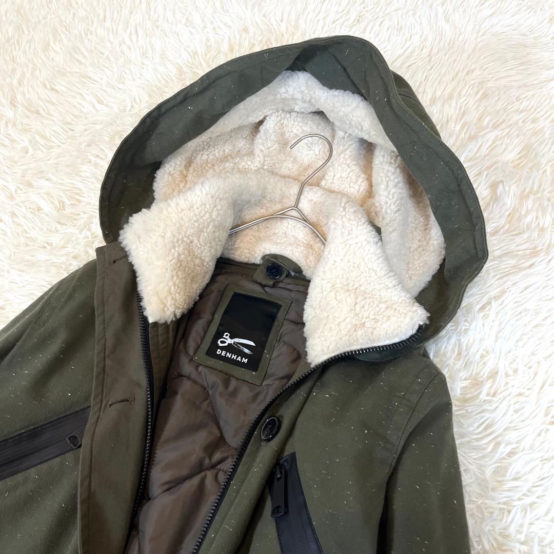 極美品✨ デンハム ボアライナー付 マウンテンパーカー モッズコート 3way
