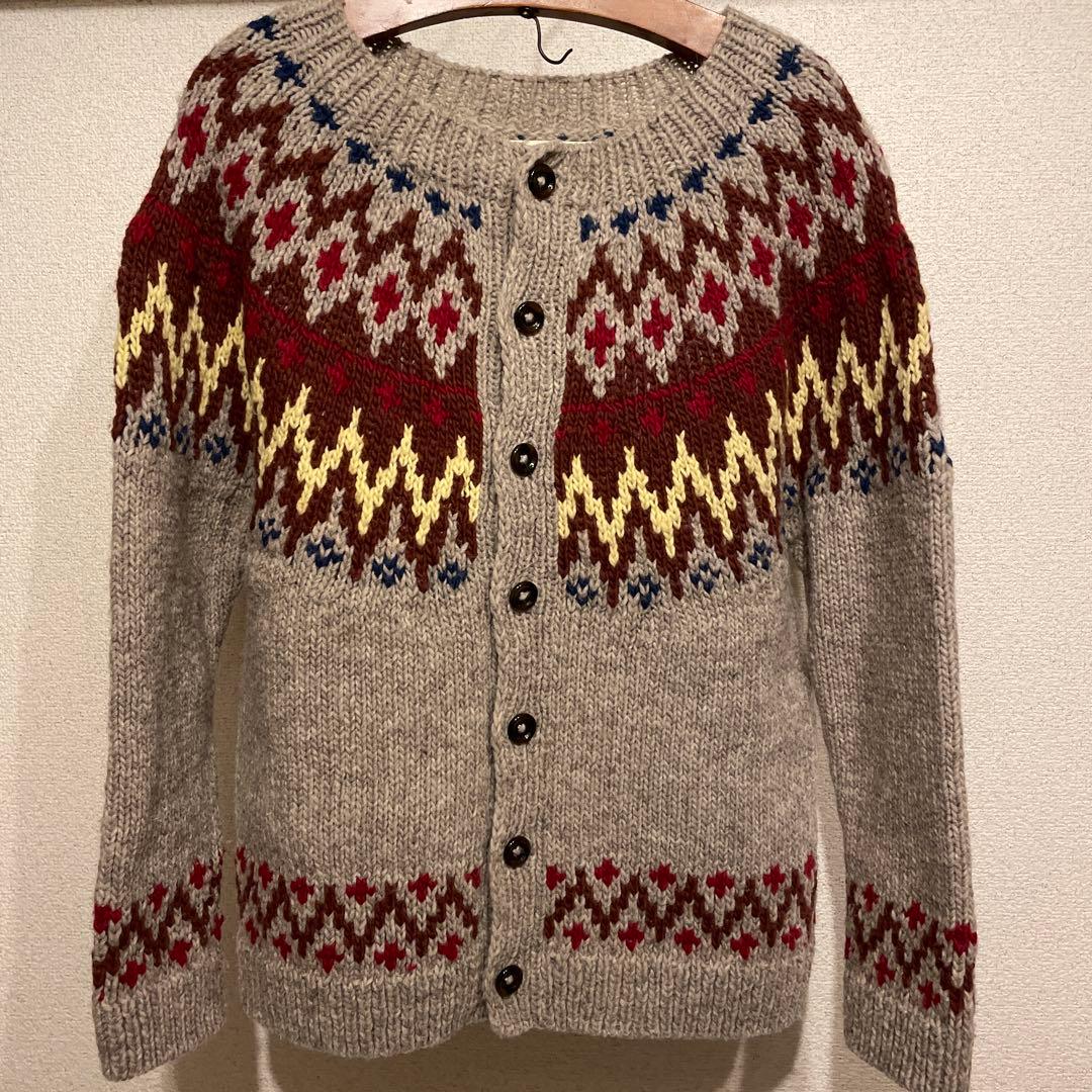 【BEAMS BOY】ビームスボーイ ハンド ノルディック クルー カーディガン