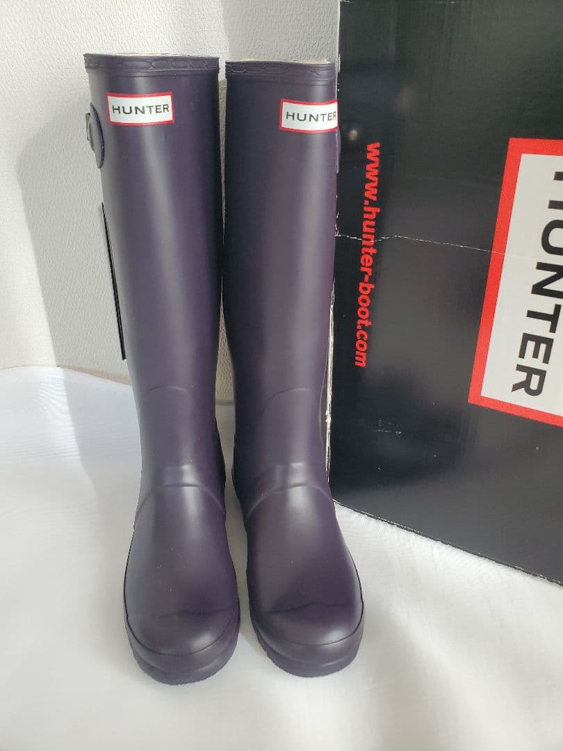 ハンター HUNTER パープル 長靴 タグ付 オリジナルトール