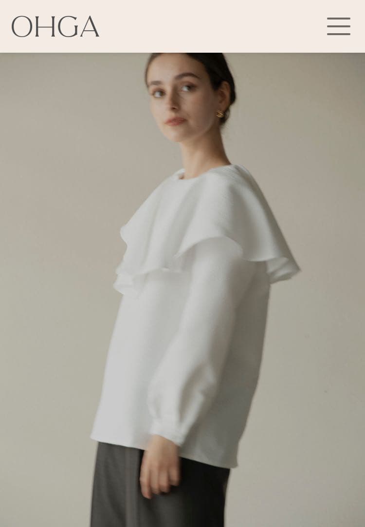 ohga ビッグカラーブラウス