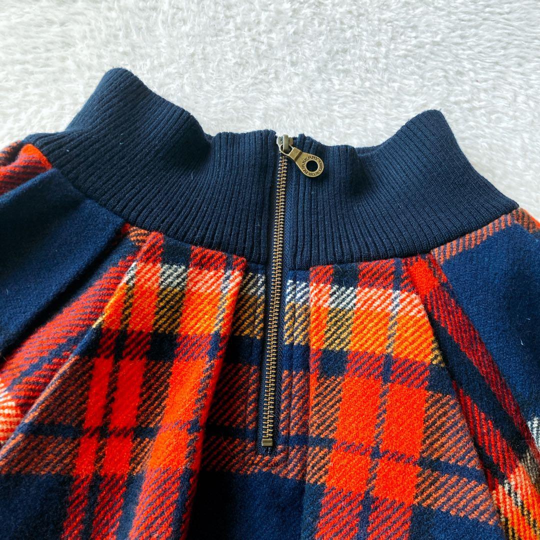 バーバリー ブルーレーベル BURBERRYフリル ミニスカート ノバチェック柄