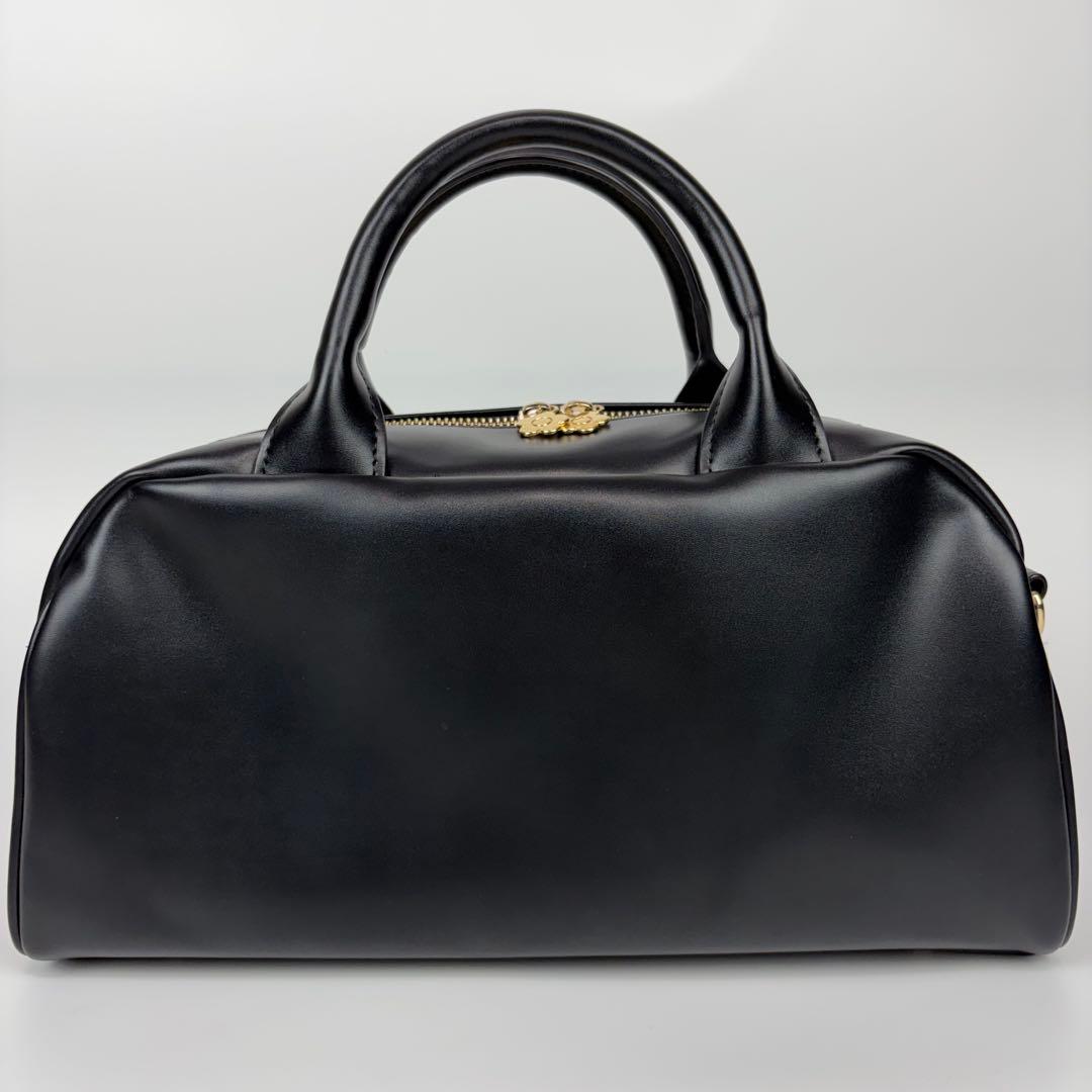 未使用✨マリークワント Wフラップポケット デイジー 2way ハンドバッグ 黒