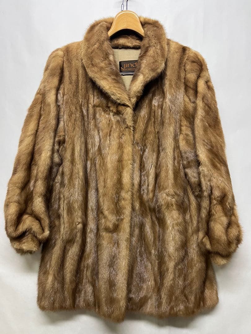 綺麗 jindo 最高級サガミンクファー 毛皮コート レディス 10大きめサイズ
