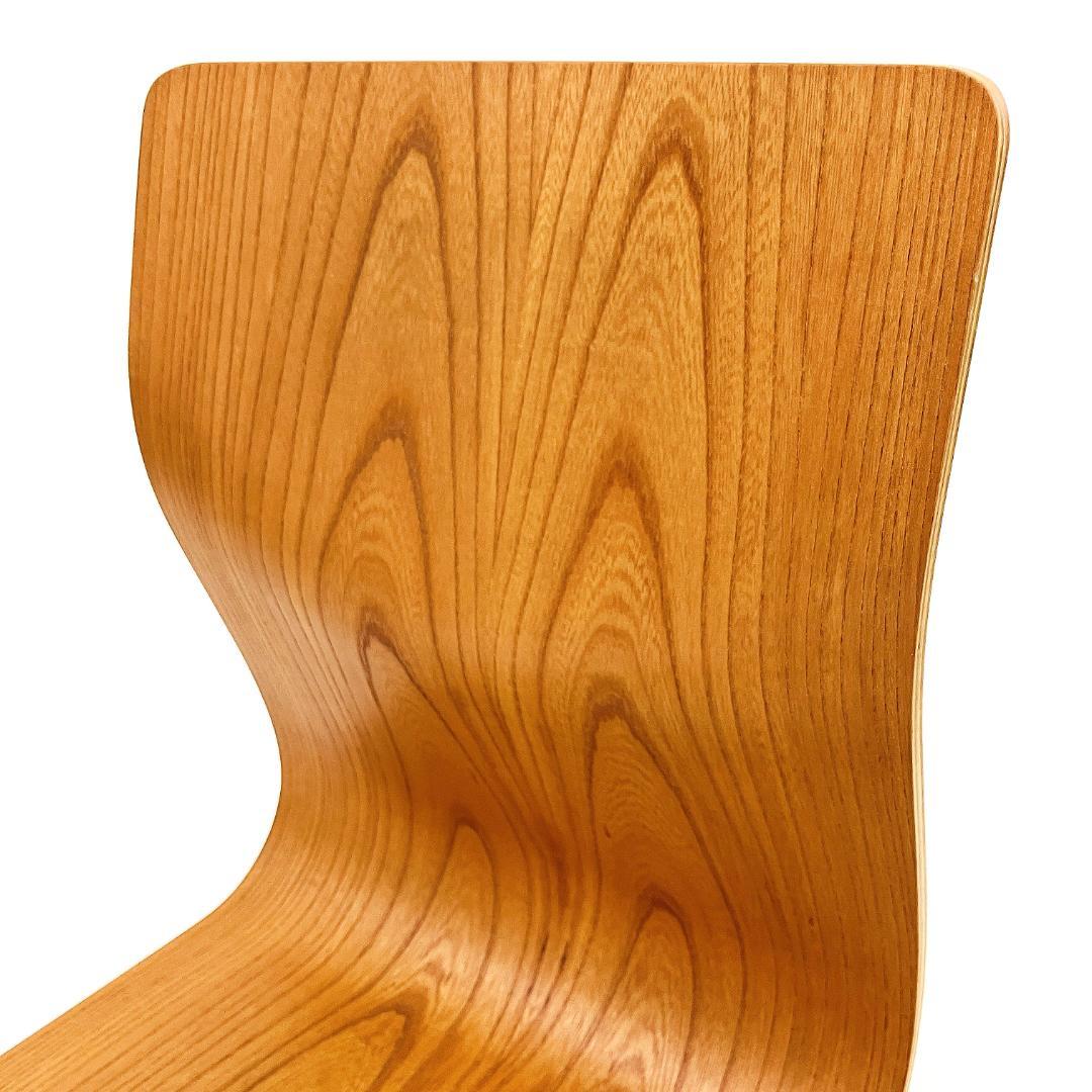 Tendo 天童木工 座椅子 2脚セット 藤森健次 曲げ木 ケヤキ板目 曲木③