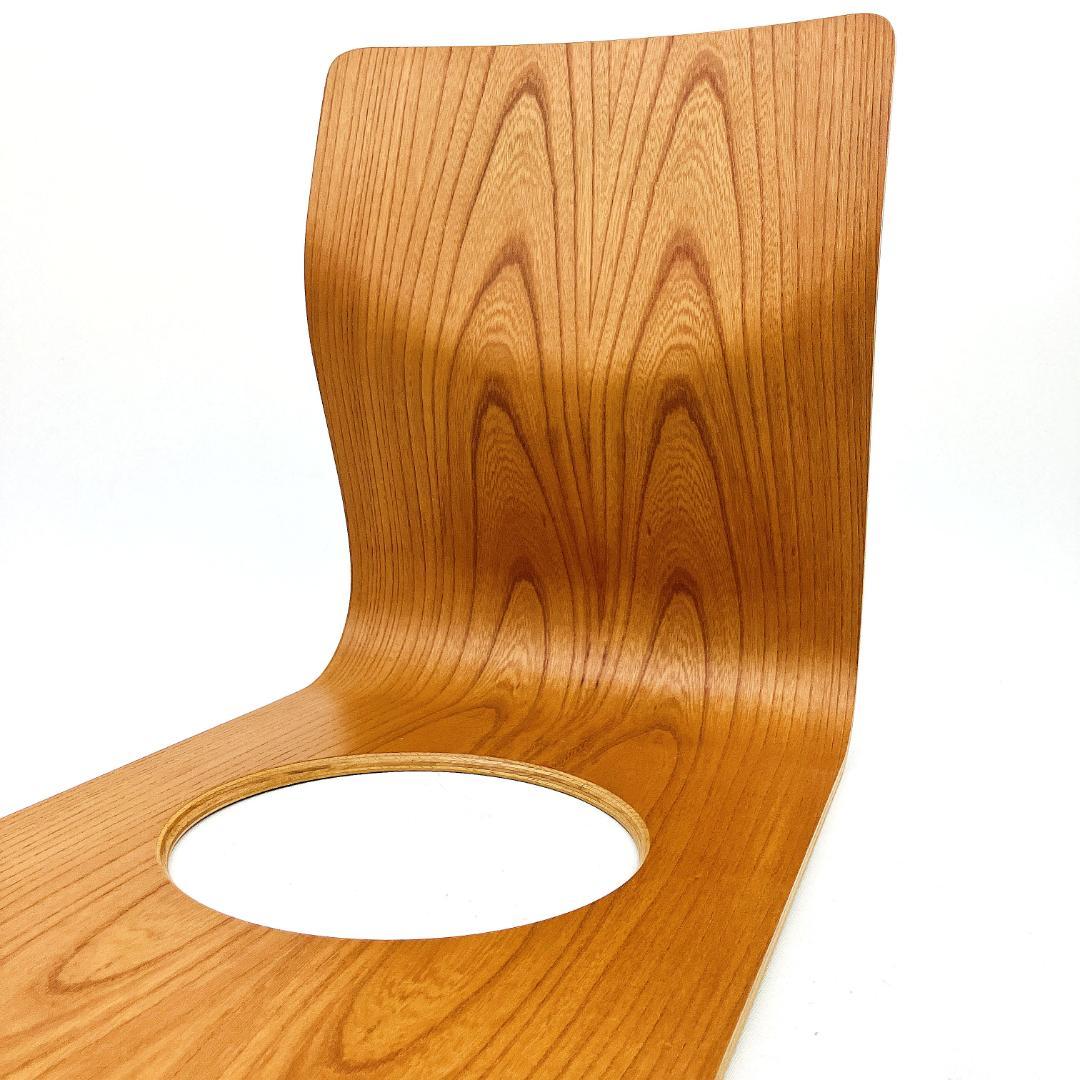 Tendo 天童木工 座椅子 2脚セット 藤森健次 曲げ木 ケヤキ板目 曲木③