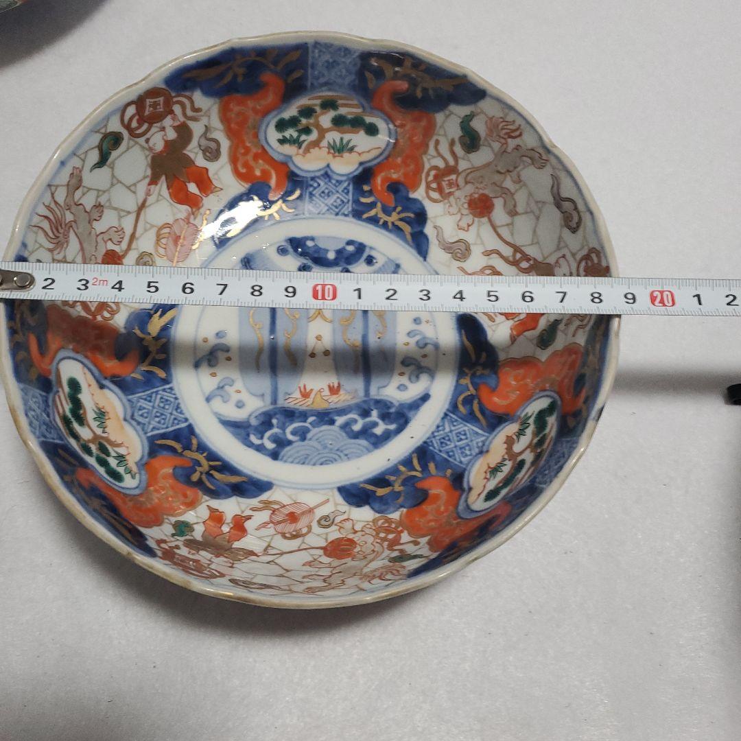 伊万里色絵鉢 大中小3客