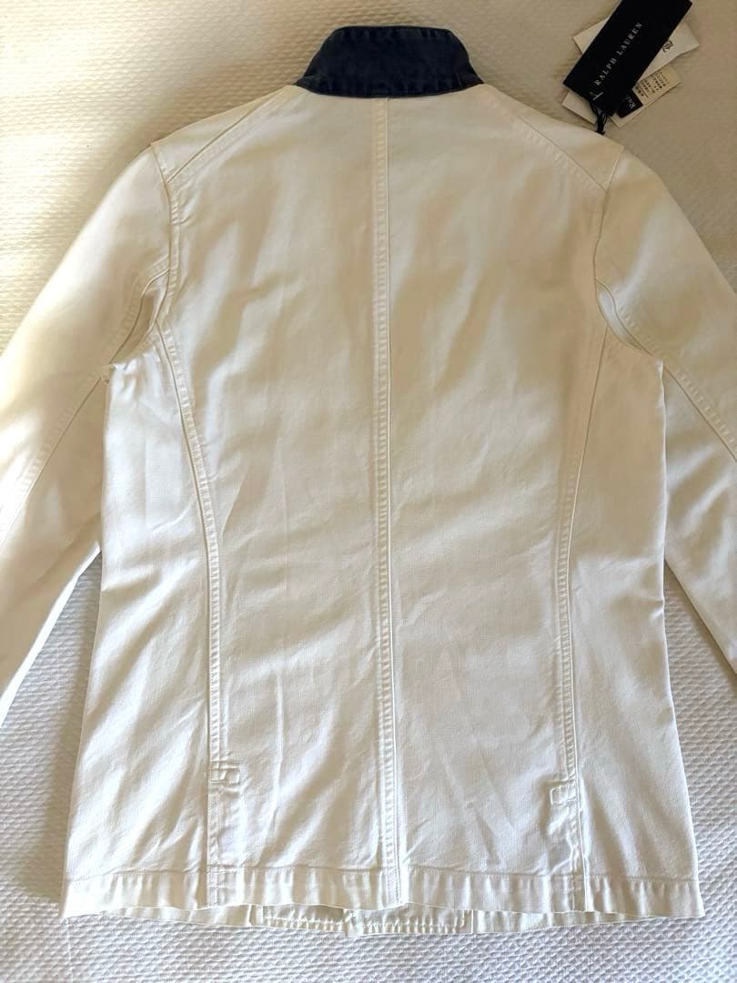 【レア！美品】Ralph Lauren★ホワイトデニム★スタンドカラ－ジャケット