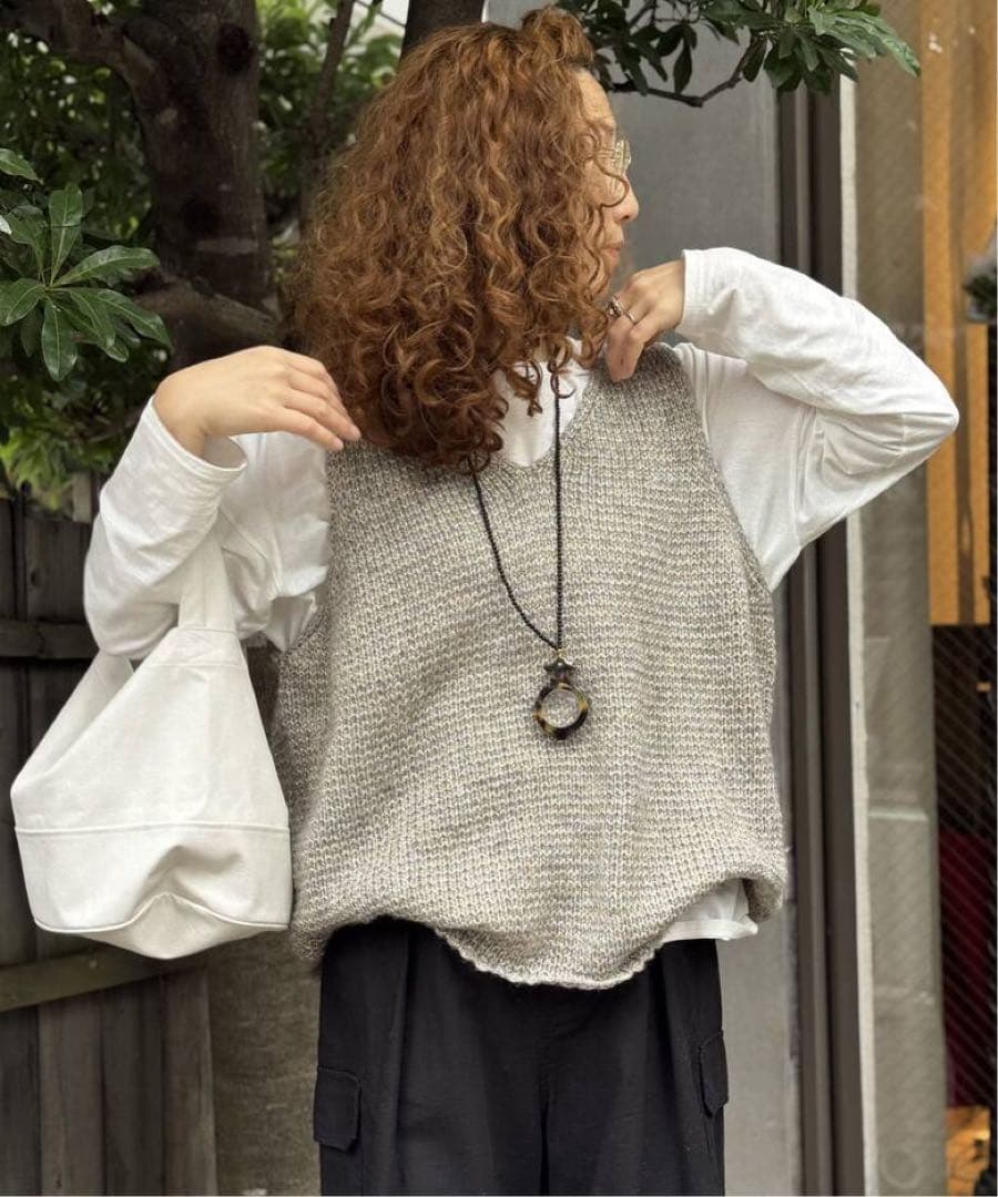 ラメMIXメッシュベスト