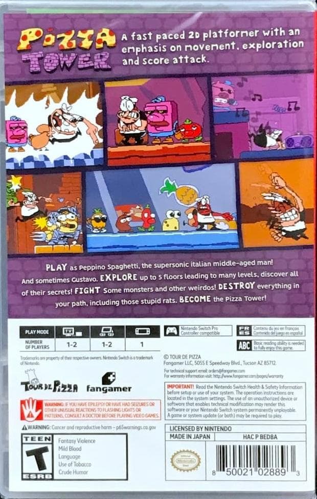 新品 PIZZA TOWER ピザタワー ワリオ風ハイテンポハイスピード