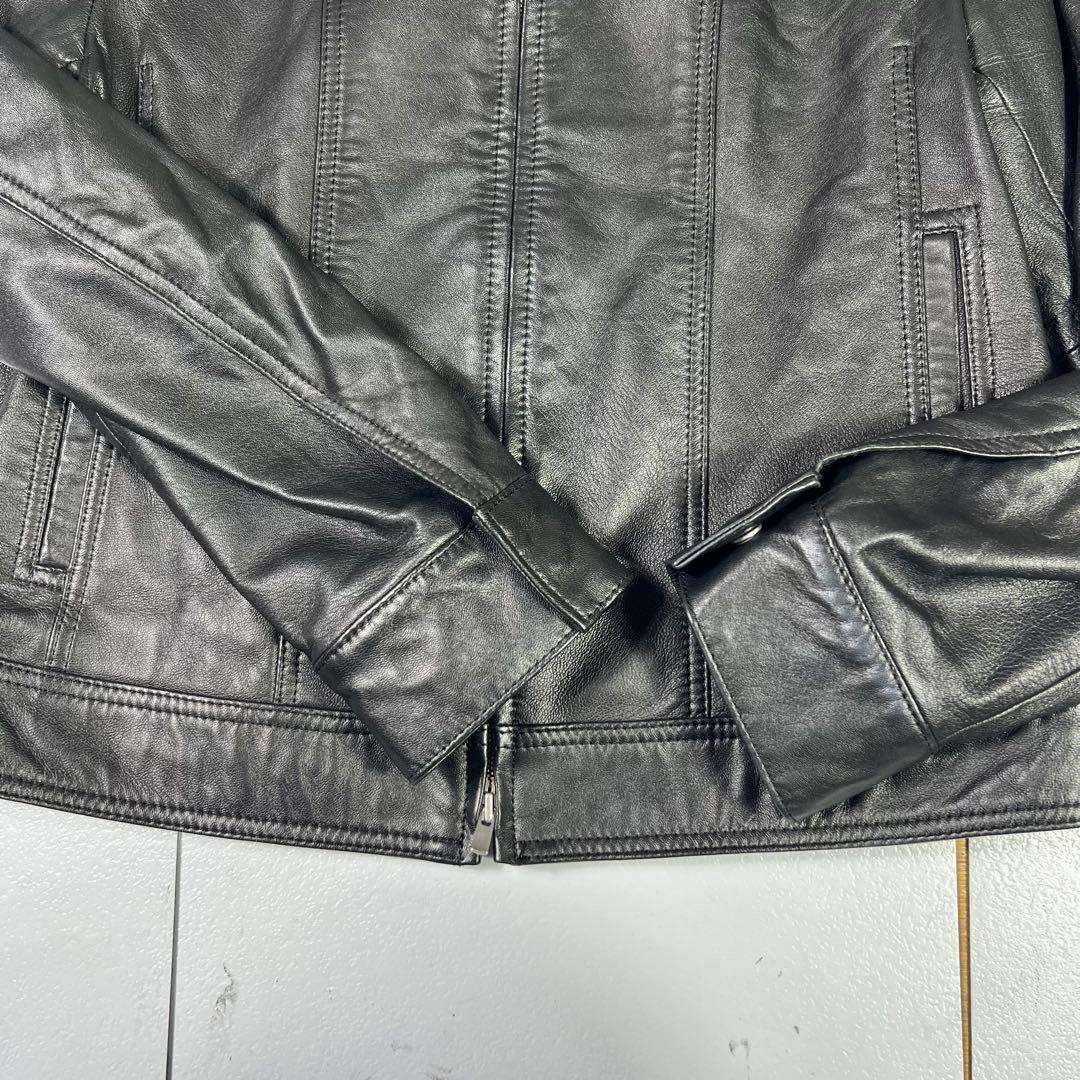 美品 20SS theory セオリーノーカラー ラムレザージャケット S