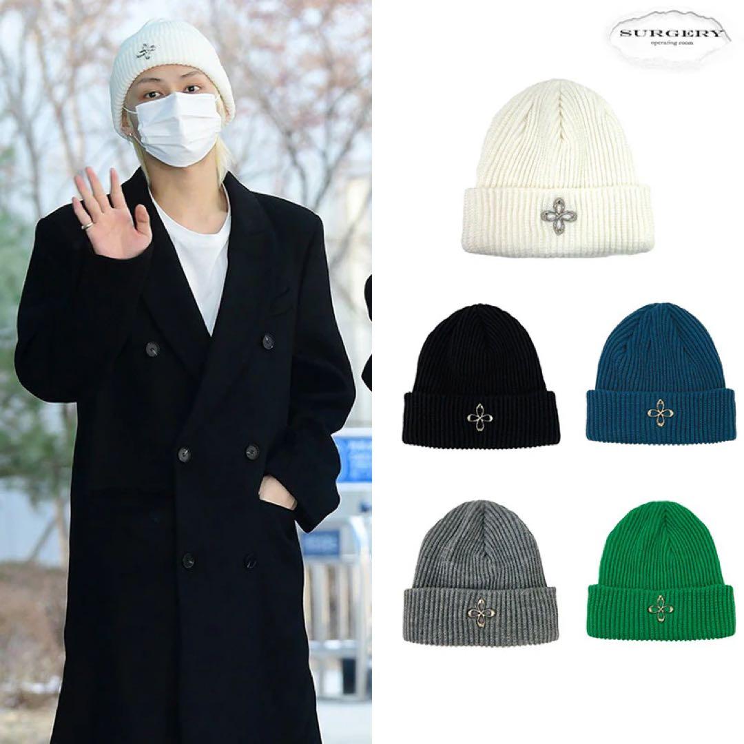 即発送可能◎ SURGERY 正規品ホワイトニット帽