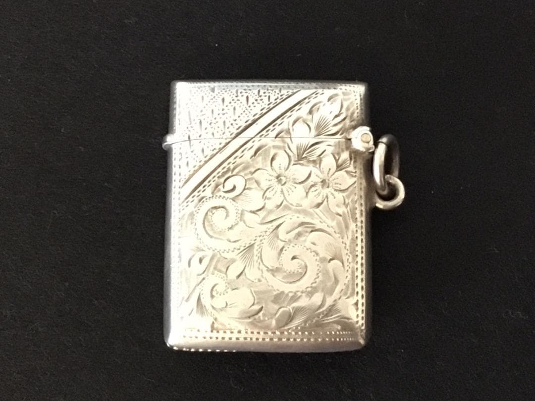 1903年 スターリングシルバー マッチケース J. Gloster 純銀