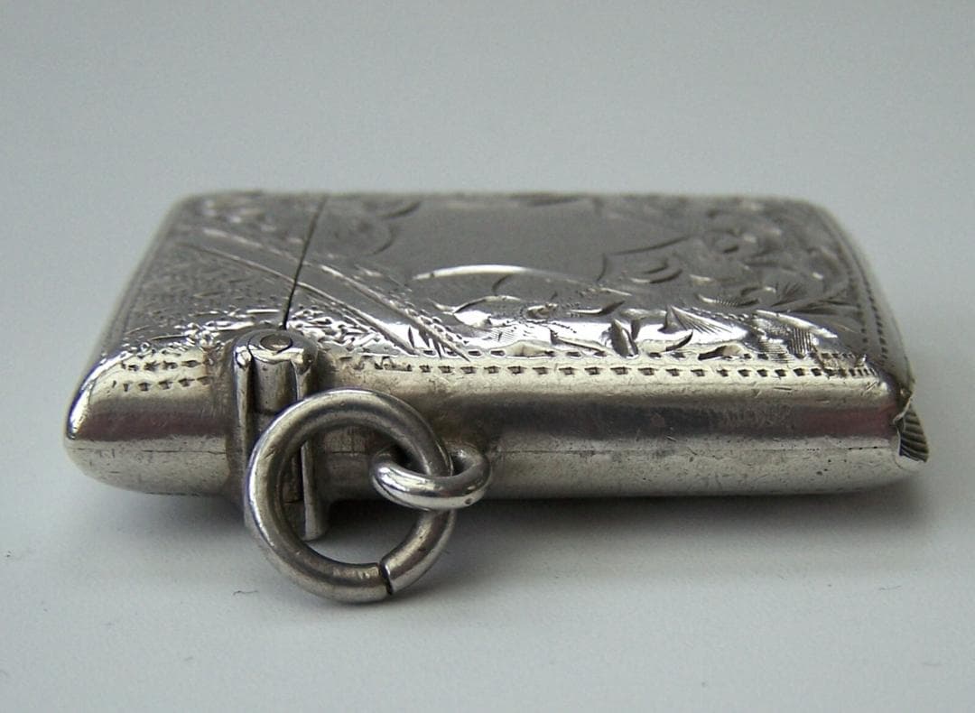 1903年 スターリングシルバー マッチケース J. Gloster 純銀