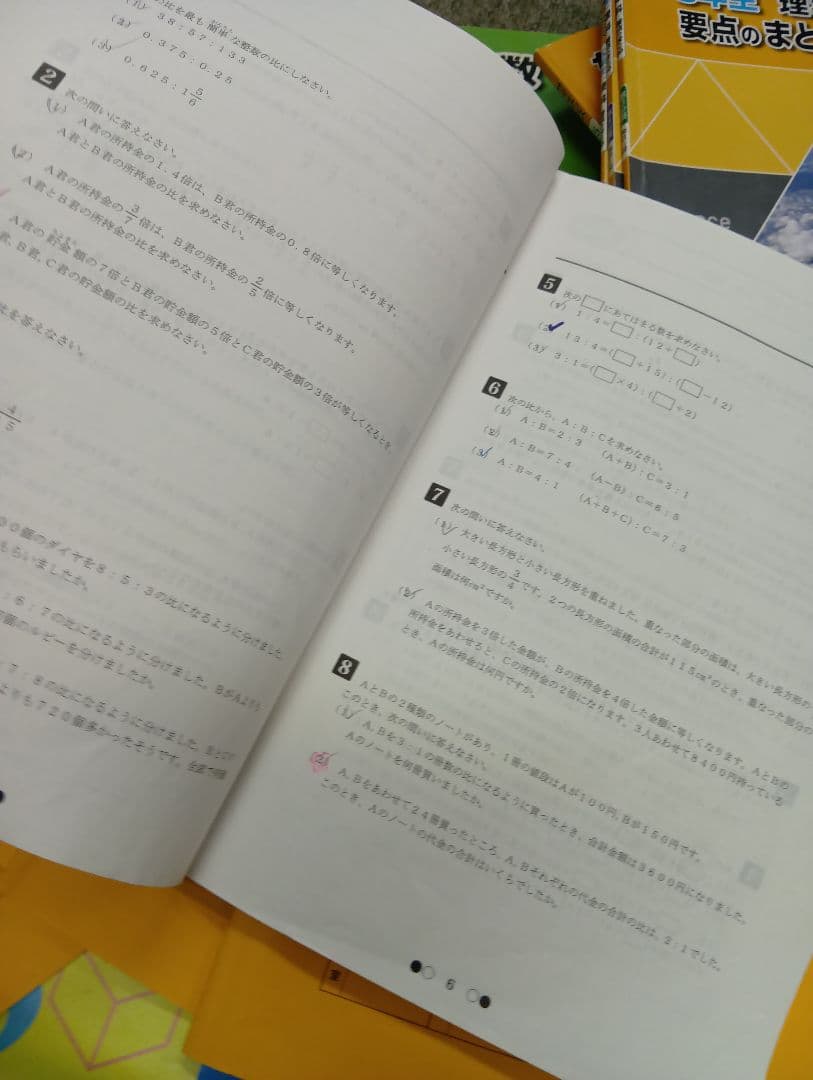 浜学園　小５　国語/算数/理科/春/夏/冬　テキスト　2024年使用版　 中古