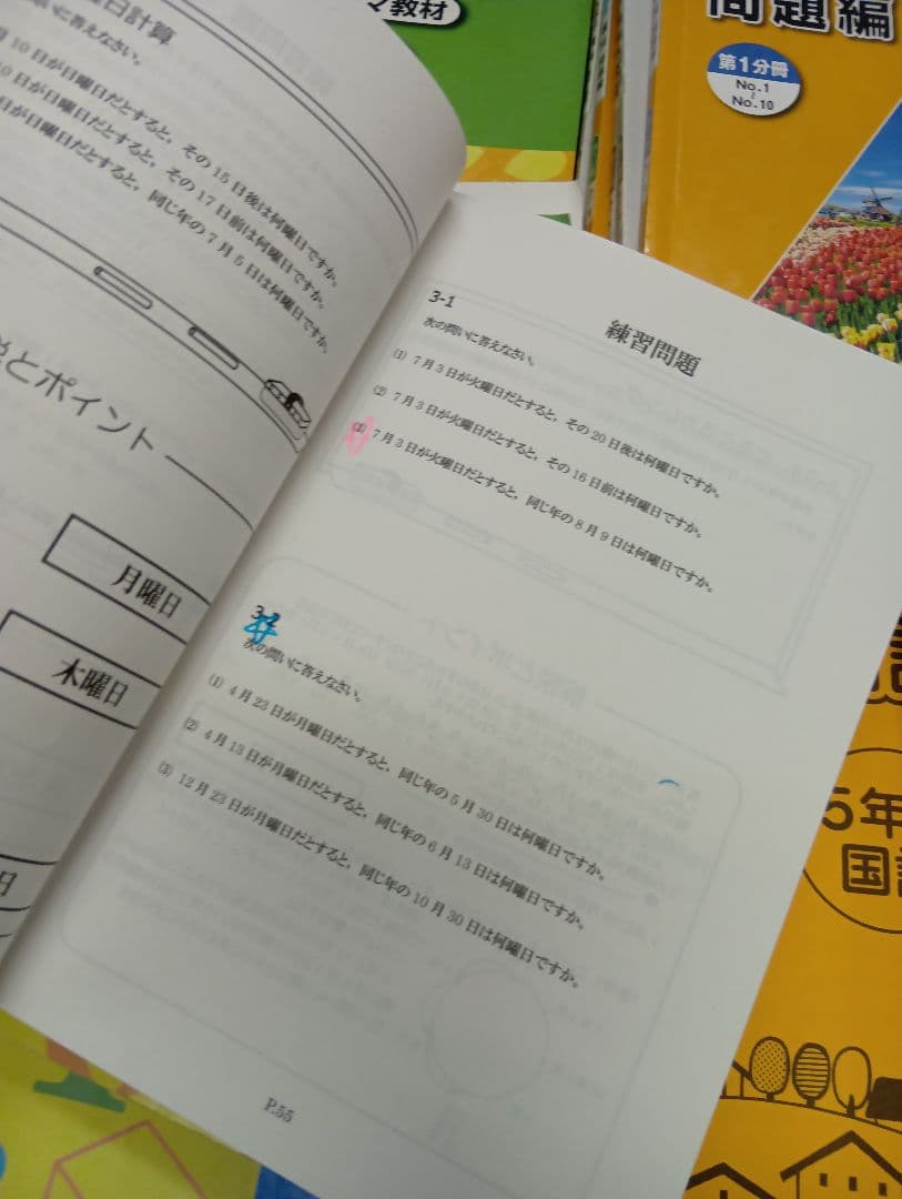 浜学園　小５　国語/算数/理科/春/夏/冬　テキスト　2024年使用版　 中古