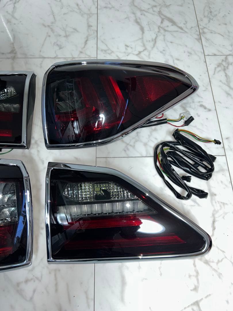 超美品10系レクサスRX ファイバーLEDテールクリスタルアイ 流れるウインカー