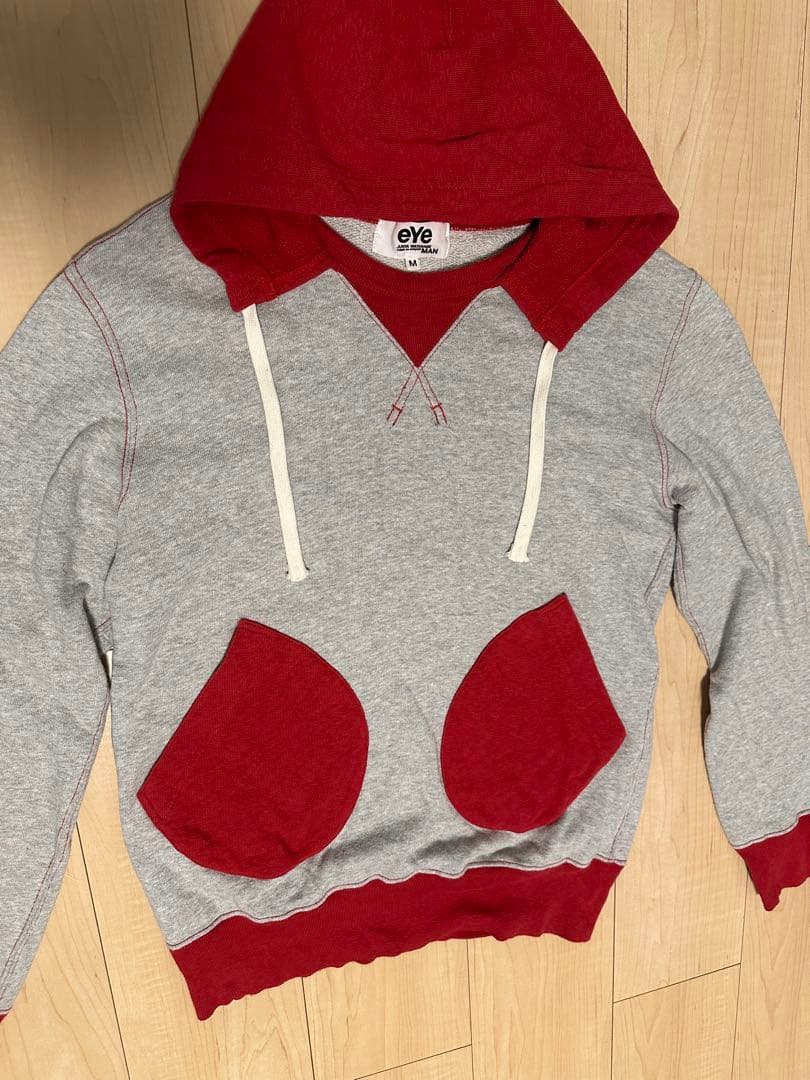 eYe JUNYA WATANABE MAN パーカー グレー/レッド