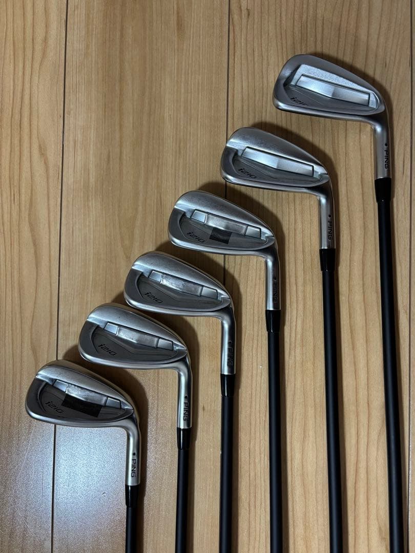 PING i210アイアン　TRAVIL 95S 6番〜UW 6本セット黒ドット