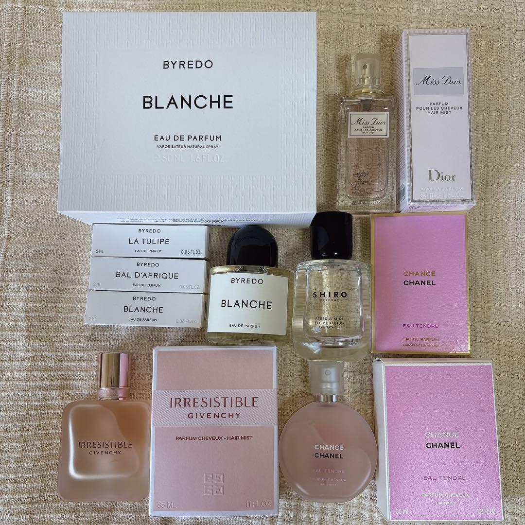 BYREDO, CHANEL, Dior, GIVENCHY, SHIRO 香水