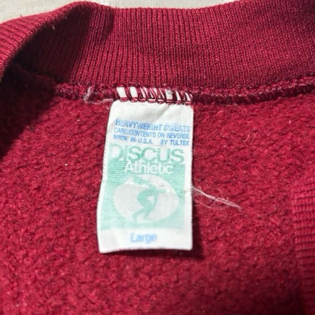 レア 80s VANS スウェット USA製 DISCUS バーガンディ L