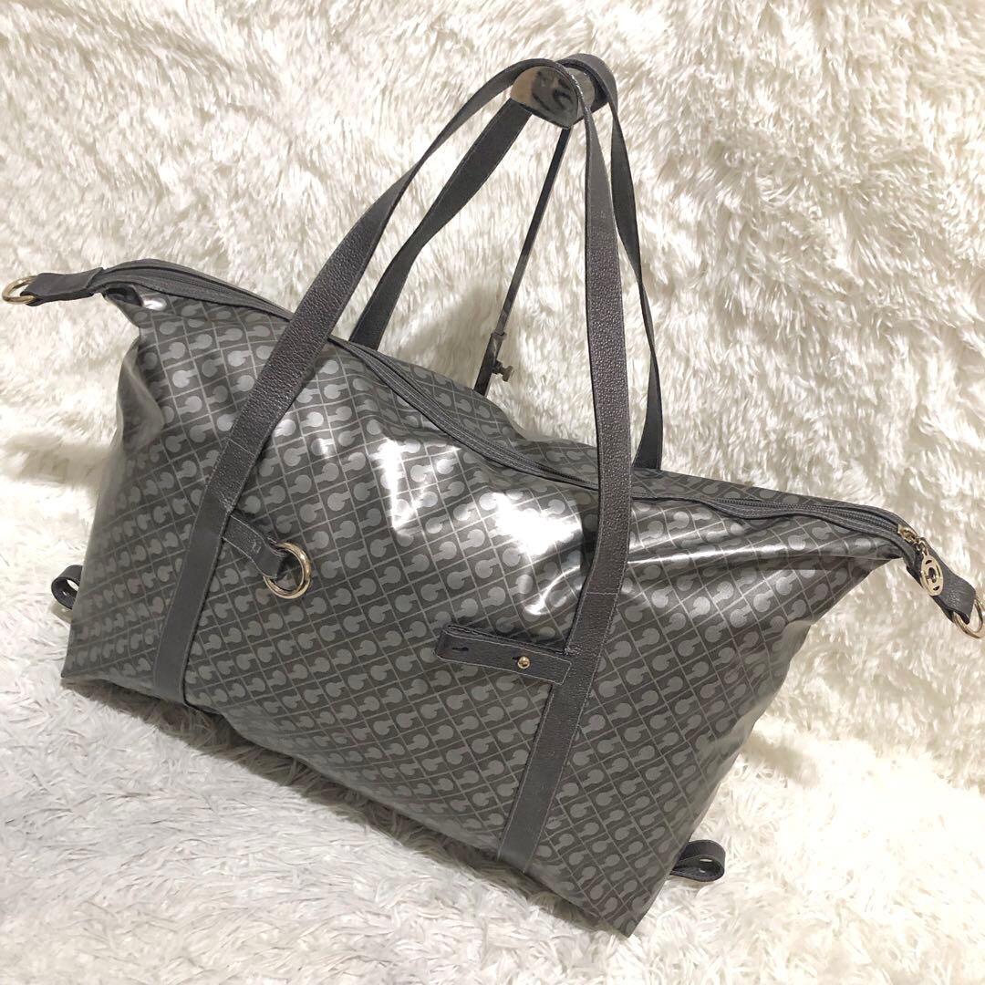 新品同様✨ゲラルディーニ　 ボストンバッグ　 大容量　ソフティ　 グレー系