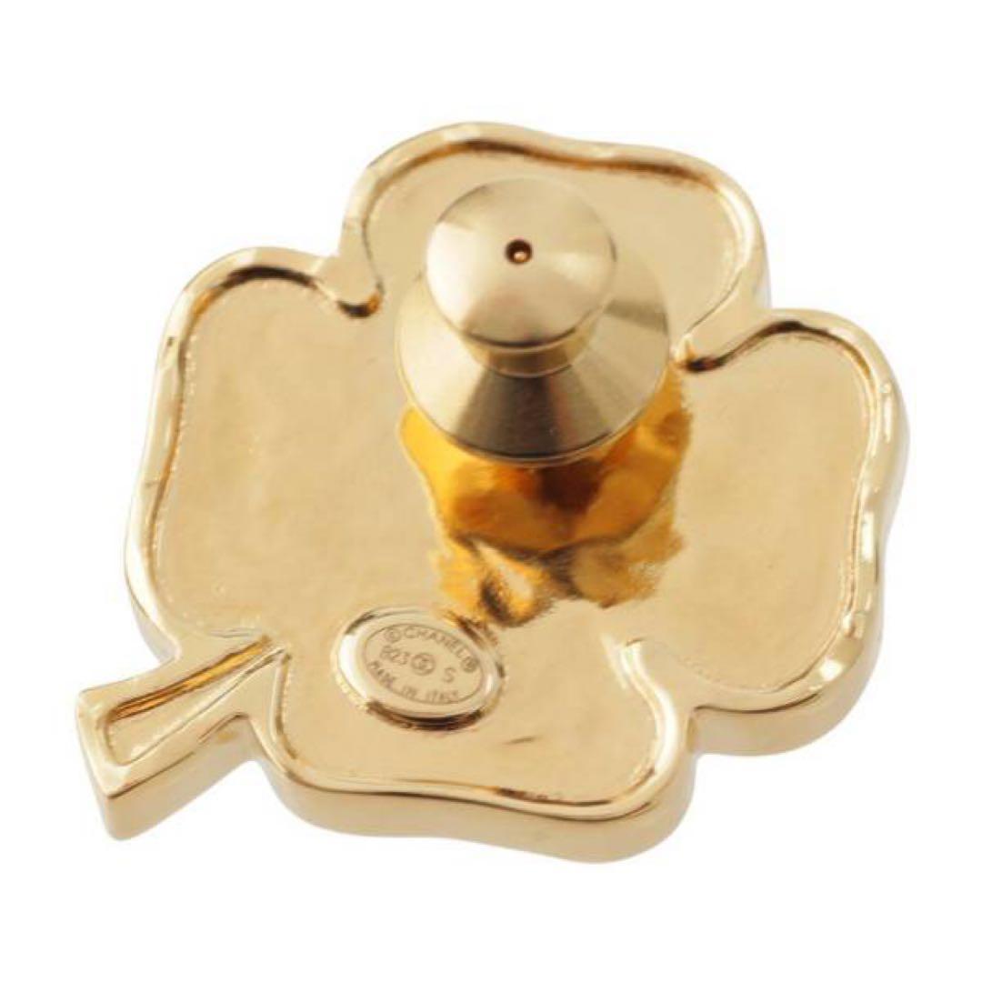 【新品】CHANEL シャネル B23S ココマーク クローバー ピンブローチ