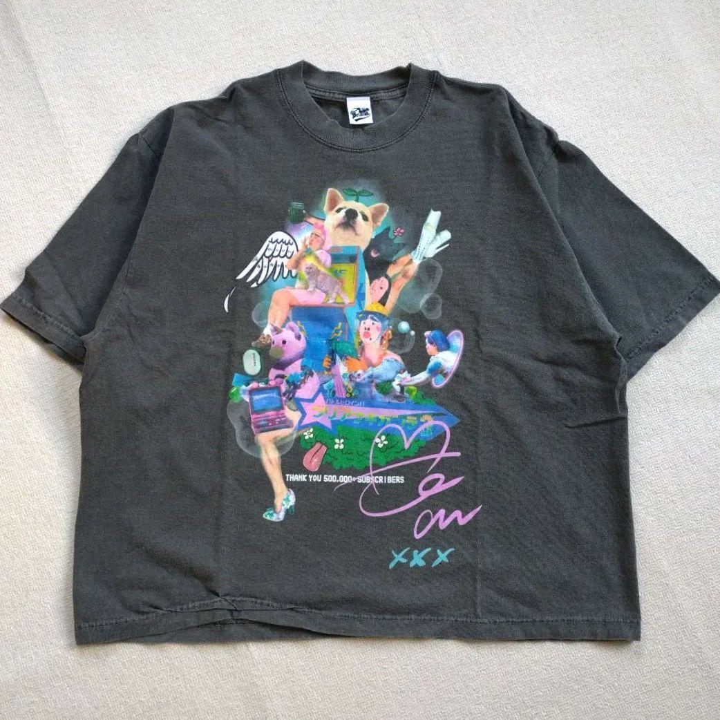 ブリアナギガンテ、グラフィックTシャツ ダークグレー L